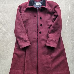 Braetan Women's Deep Red Trench Coat